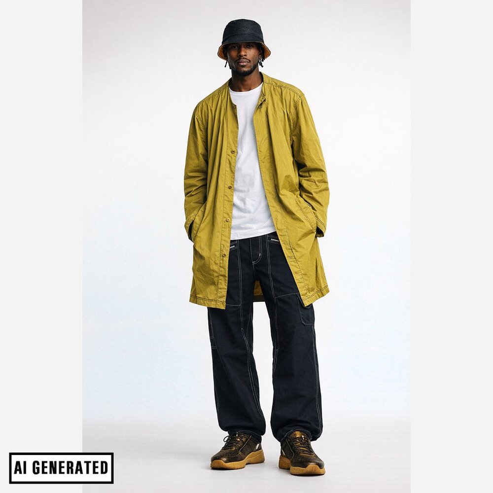 SUNNEI - Yellow collarless coat - Sz M - Picture 15 of 15